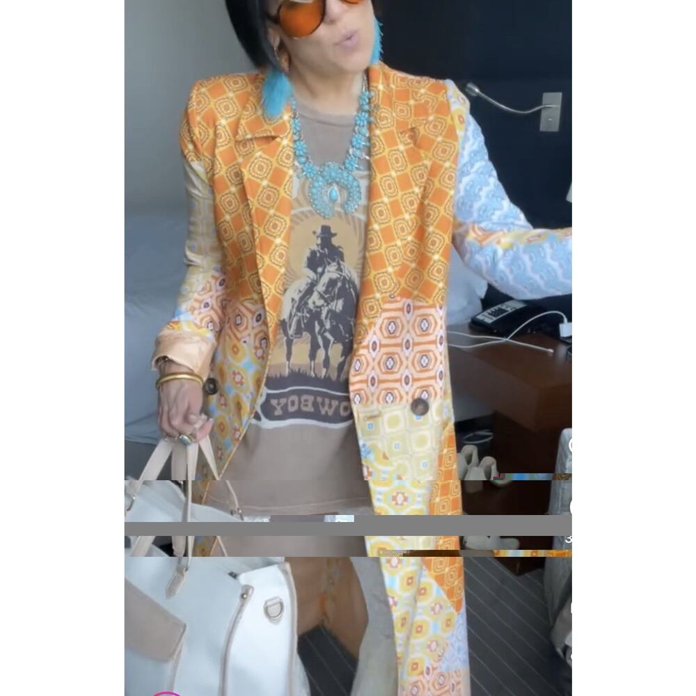 NWT Never Fully Dressed Orange Patchwork Long Tre… - image 2